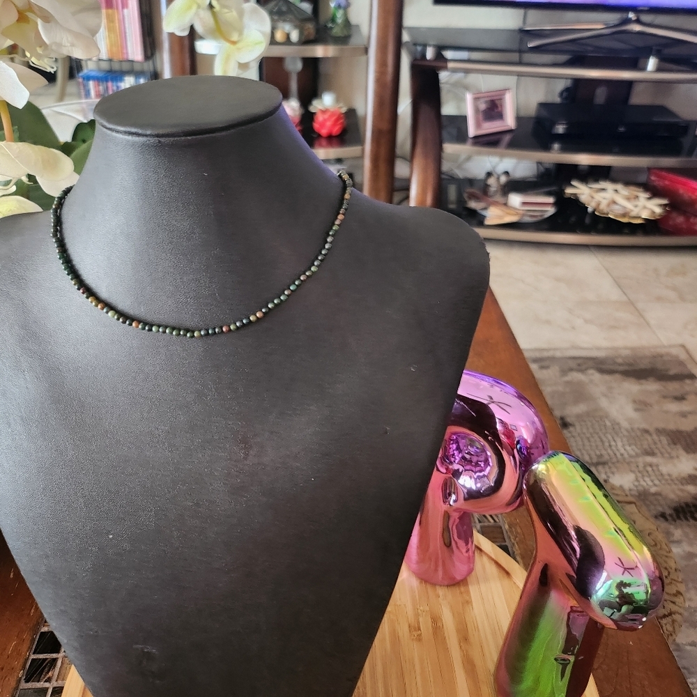 925 sterling silver necklace with beads